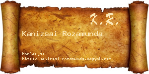 Kanizsai Rozamunda névjegykártya